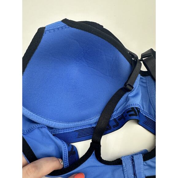 ReFlex Womens Bra Size 1X Blue Padded Sports Bra Adjustable - Picture 4 of 9